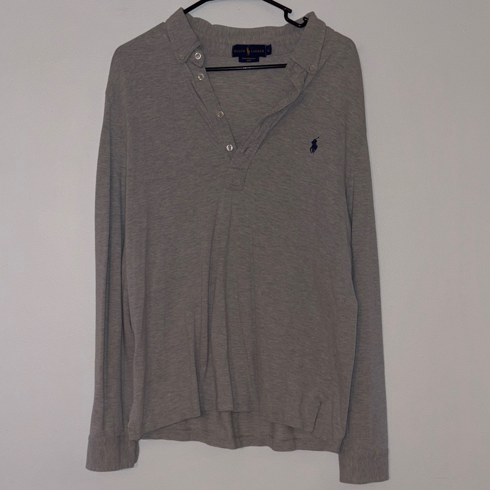 Polo by Ralph Lauren Gray Long Sleeve Shirt